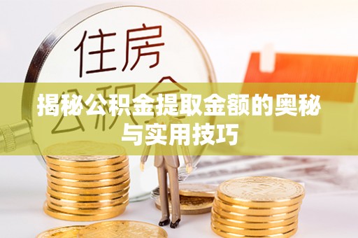 荔波揭秘公积金提取金额的奥秘与实用技巧
