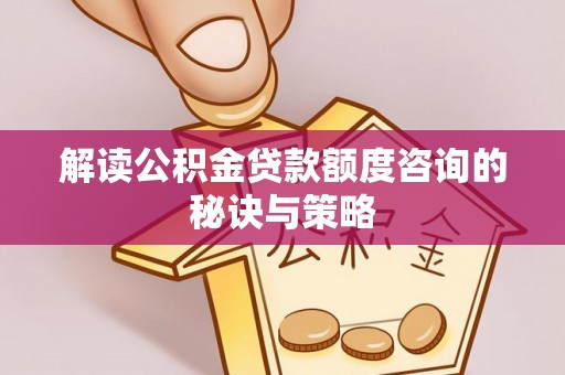 荔波解读公积金贷款额度咨询的秘诀与策略