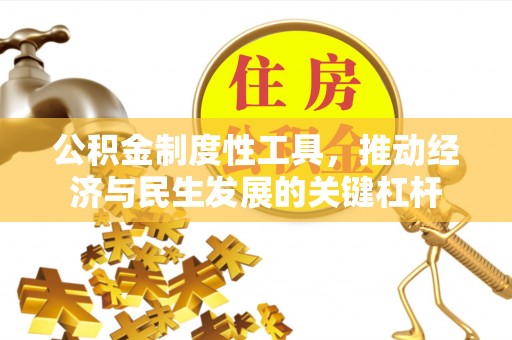 荔波公积金制度性工具，推动经济与民生发展的关键杠杆