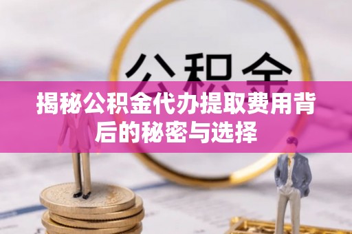 荔波揭秘公积金代办提取费用背后的秘密与选择