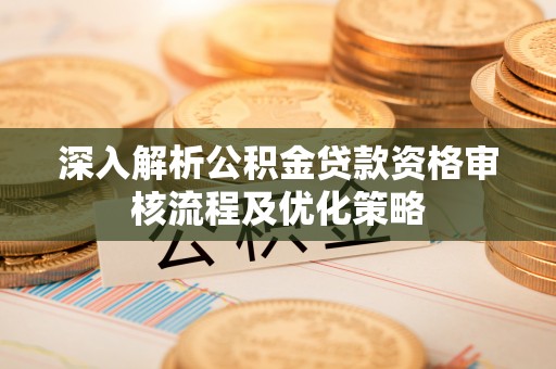 荔波深入解析公积金贷款资格审核流程及优化策略