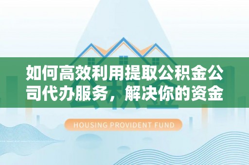 荔波如何高效利用提取公积金公司代办服务，解决你的资金难题