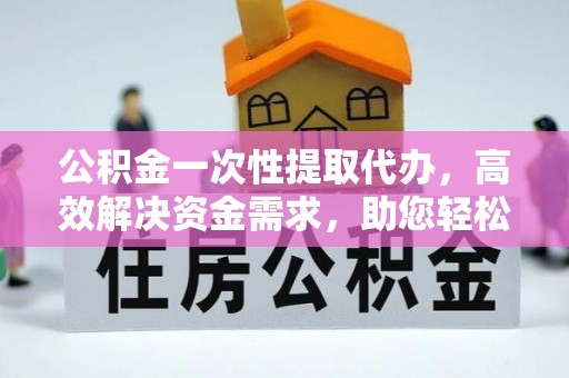 荔波公积金一次性提取代办，高效解决资金需求，助您轻松应对生活难题