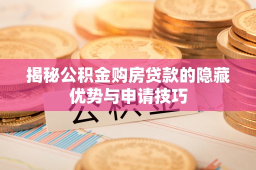 荔波揭秘公积金购房贷款的隐藏优势与申请技巧