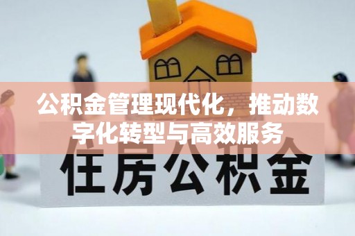 荔波公积金管理现代化，推动数字化转型与高效服务