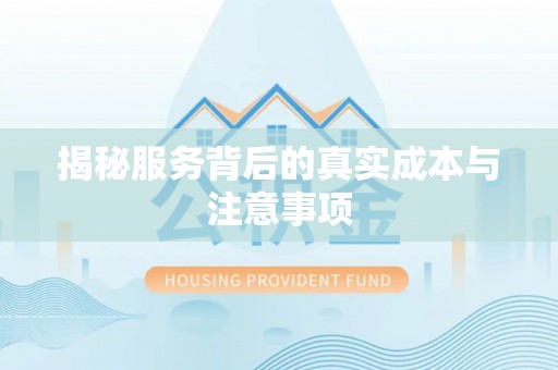 荔波揭秘服务背后的真实成本与注意事项