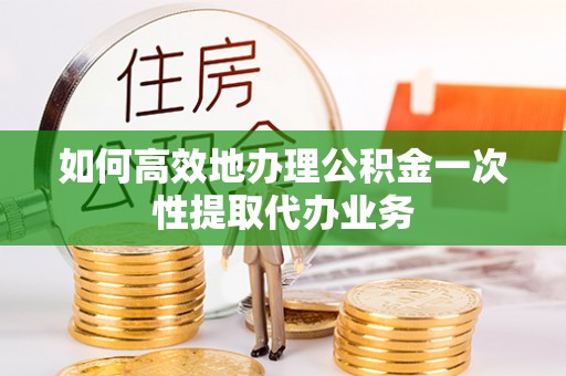 荔波如何高效地办理公积金一次性提取代办业务