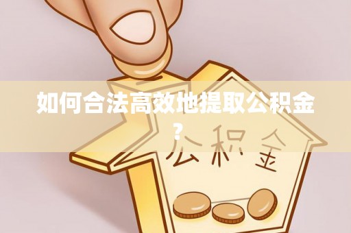 荔波如何合法高效地提取公积金？